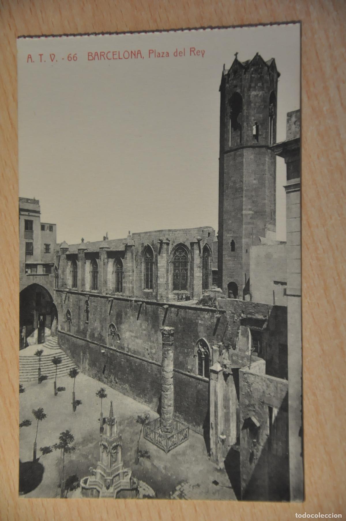 Postales: postal barcelona, plaza del rey, atv 66