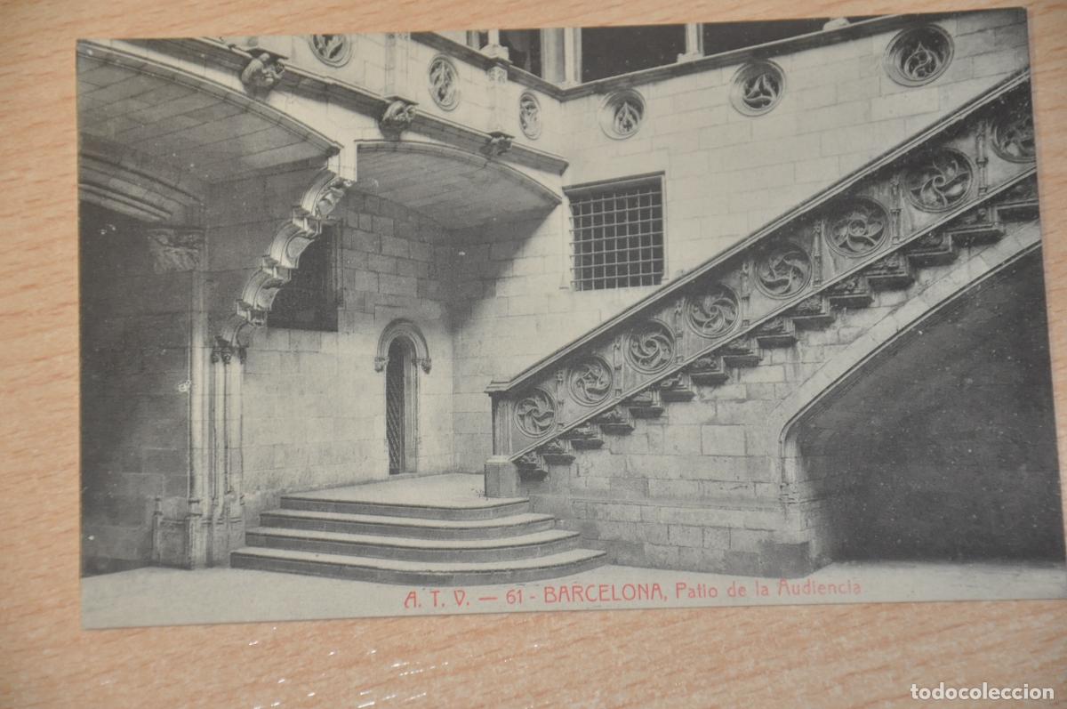 Postales: postal barcelona, patio de la audiencia, atv 61