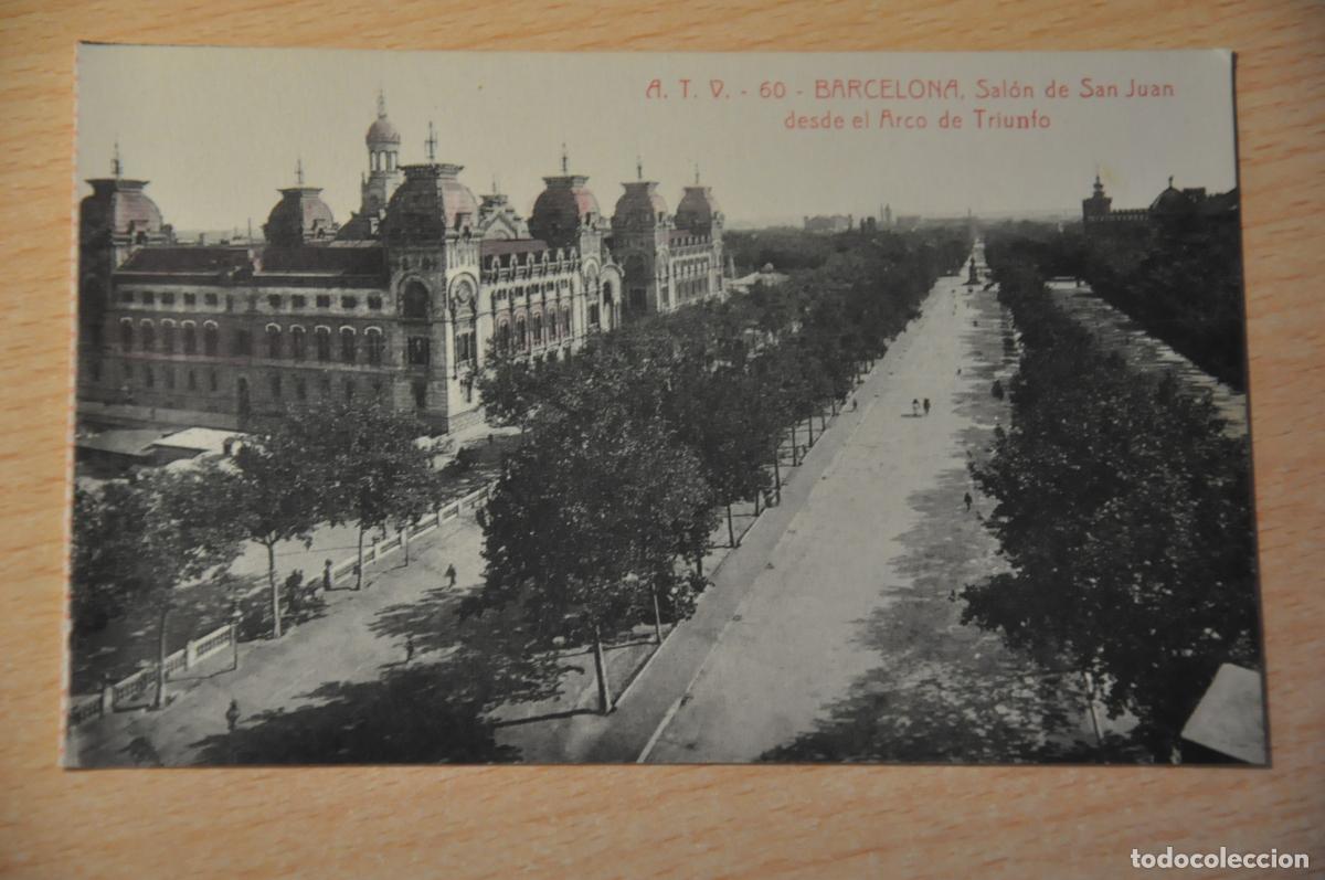 Postales: postal barcelona, salon de san juan desde el arco de triunfo, atv 60