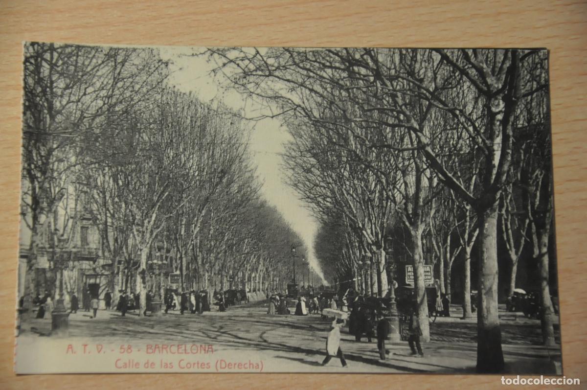 Postales: postal barcelona, calle de las cortes derecha, atv 58