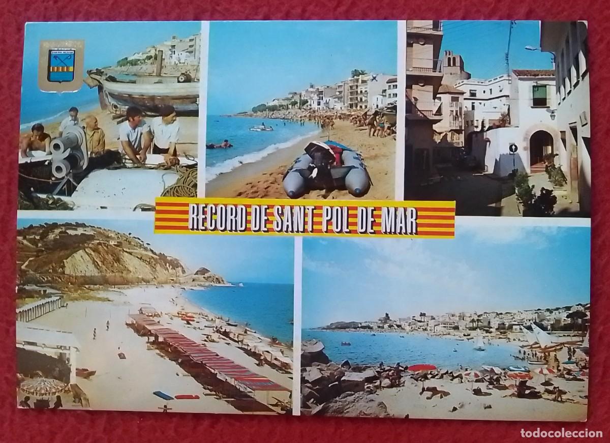 Postales: POSTAL POST CARD CATALOGNE RECORD RECUERDO DE SANT SAN POL DE MAR BARCELONA DIVERSOS ASPECTOS VISTAS