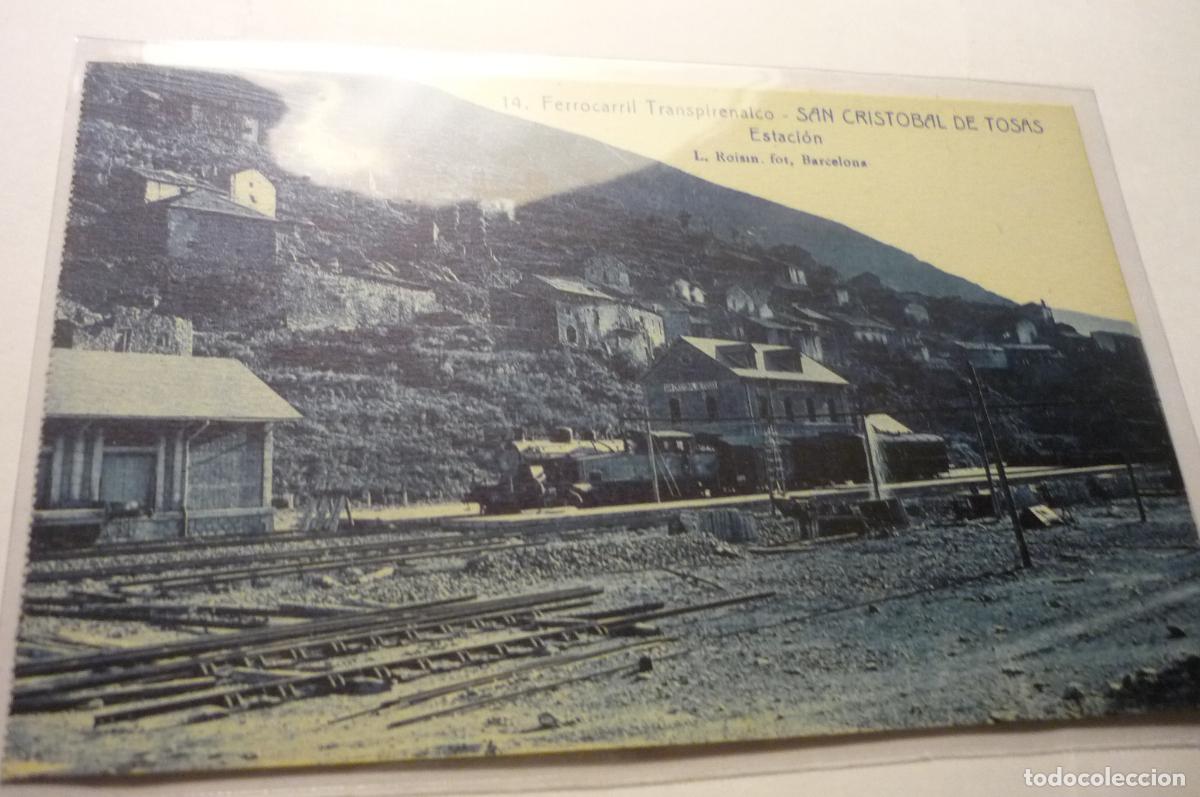 Postales: postal s.cristobal de tosas.-ferrocarril transpirenaico cm