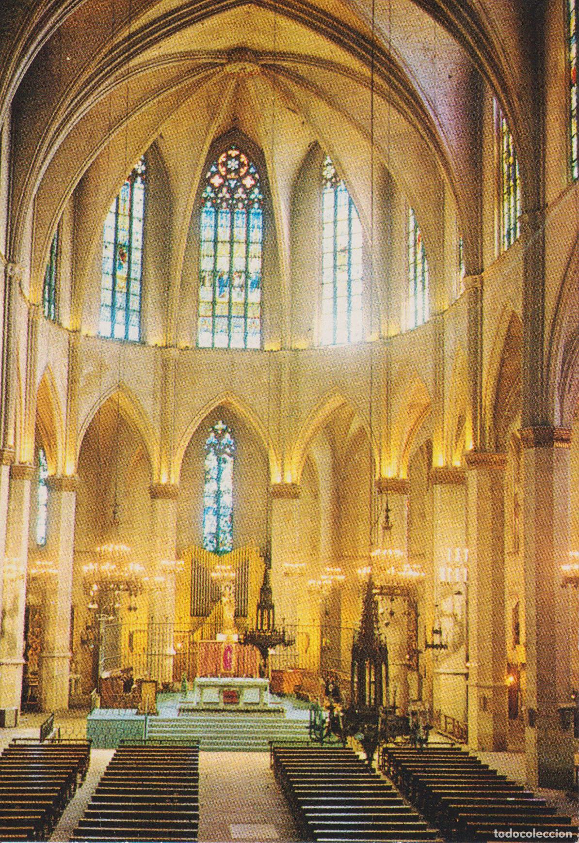 Postales: MANRESA, COLEGIATA BAS&Iacute;LICA DE STA.MARIA DE LA SEO (S.XIV) INTERIOR - LLOBET N&ordm;11 - S/C