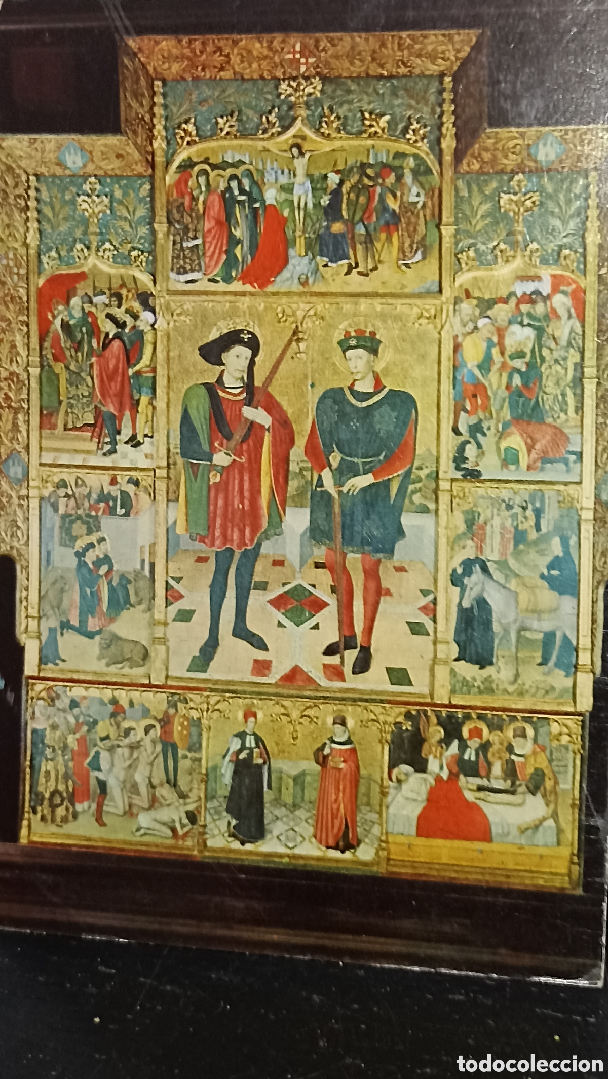 Postales: Tarrasa Catalu&ntilde;a retablo de los santos