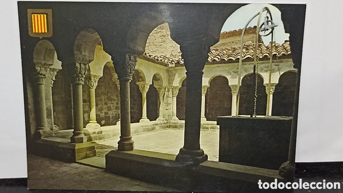 Postales: Llussa Barcelona claustro rom&aacute;nico siglo once