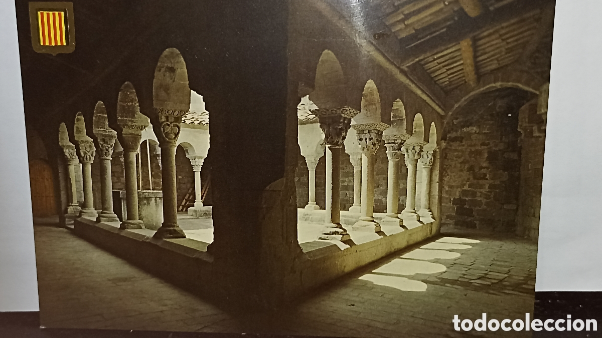Postales: Llussa Barcelona claustro rom&aacute;nico siglo once