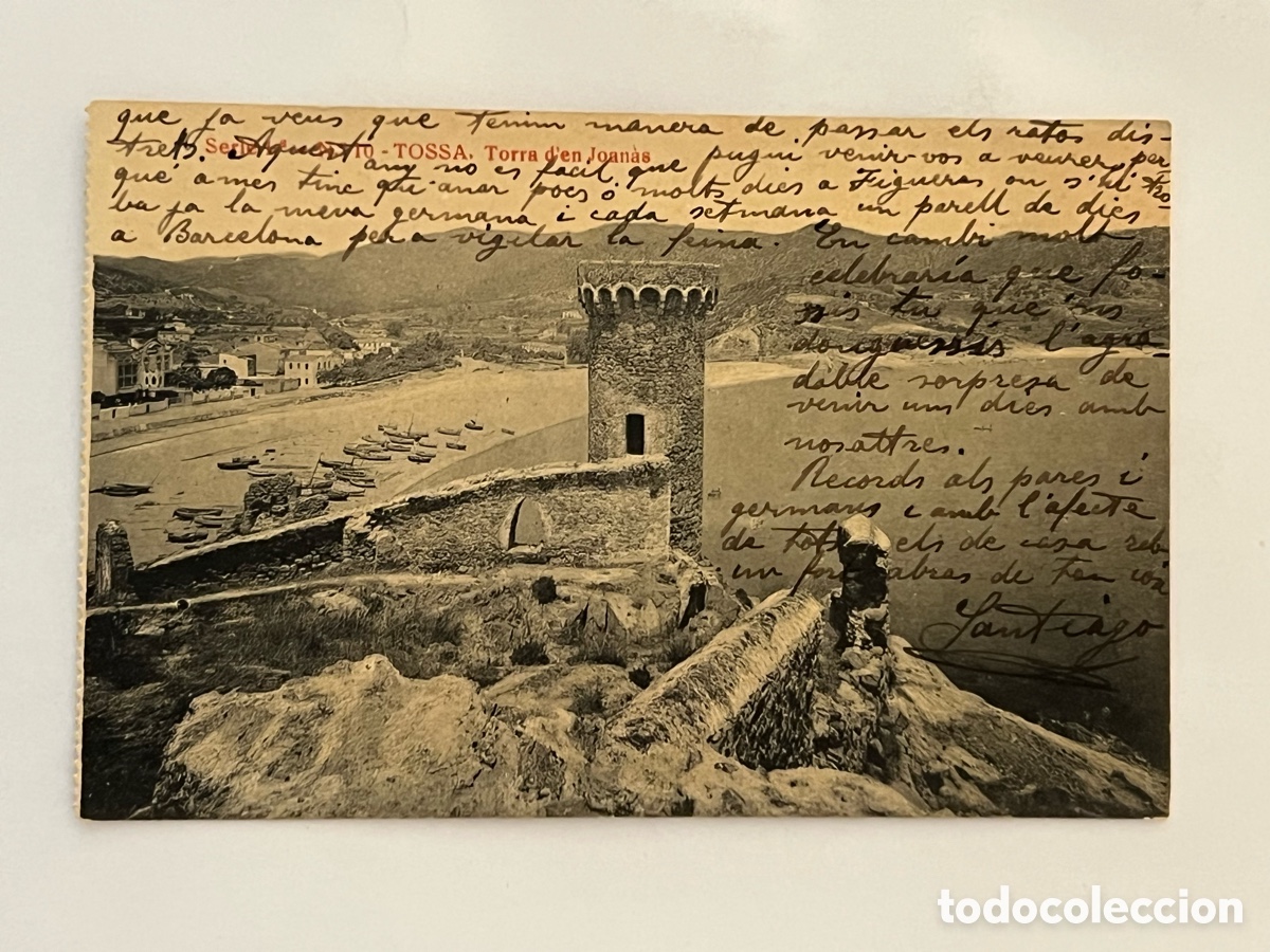 Postales: TOSSA (Girona) Postal Serie 1a., No.10, Torra d'en Joanas.. circulada a RICARDO BOFILL El Noguer..
