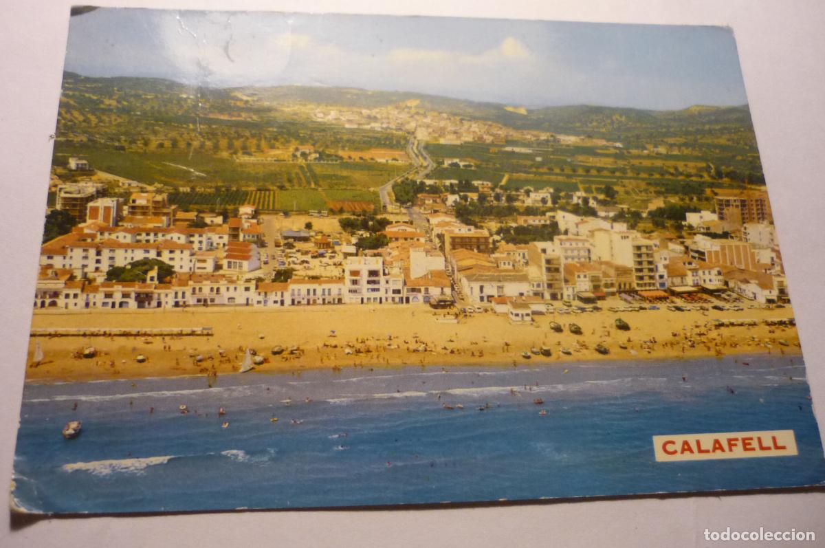 Postales: postal calafell playa escrita