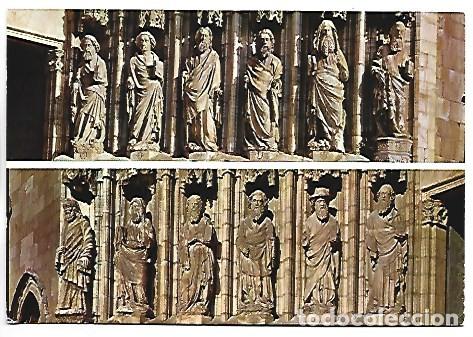 Postales: DETALLE DE LA PORTADA GOTICA DEL SIGLO XV DE LA IGLESIA CATEDRALICIA.- CASTELLO DE AMPURIAS / GIRONA