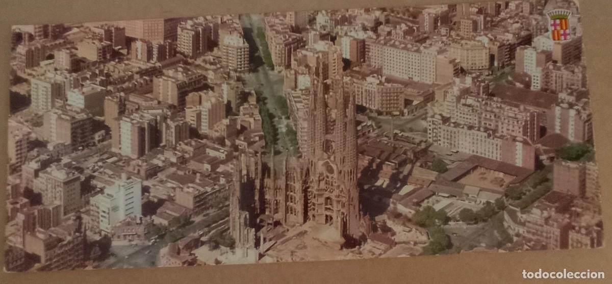 Postales: ANTIGUA POSTAL APAISADA BAS&Iacute;LICA DE LA SAGRADA FAMILIA BARCELONA