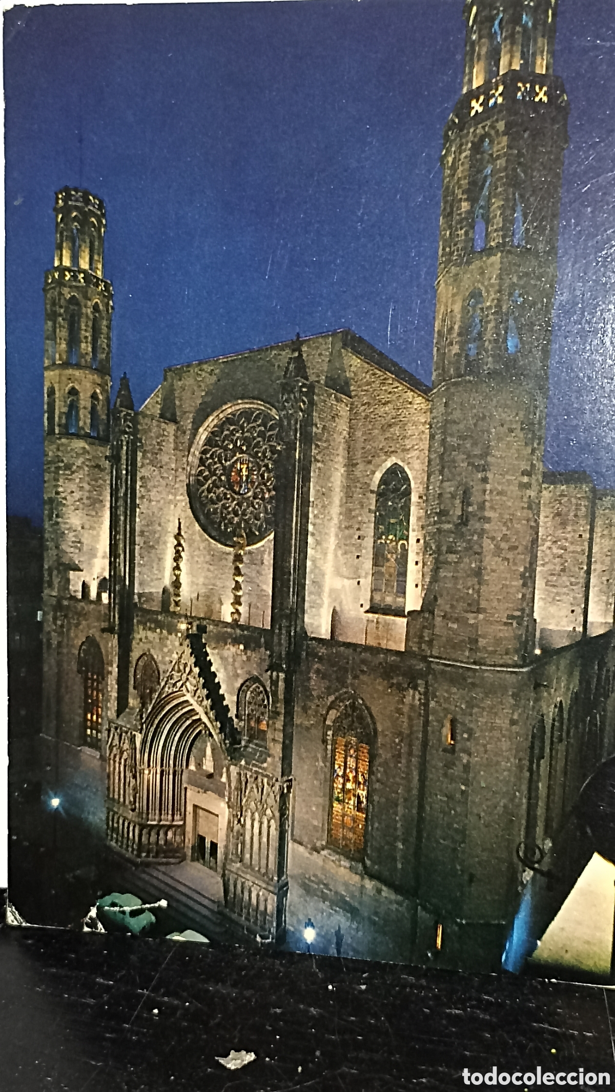 Postales: Iglesia del Santa Mar&iacute;a del Mar Barcelona