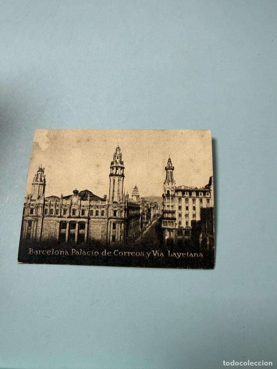 Postales: POSTAL ORIGINAL. D&Eacute;CADA A&Ntilde;OS 30. BARCELONA. PALACIO DE CORREOS Y V&Iacute;A LAYETANA. N&ordm; 977