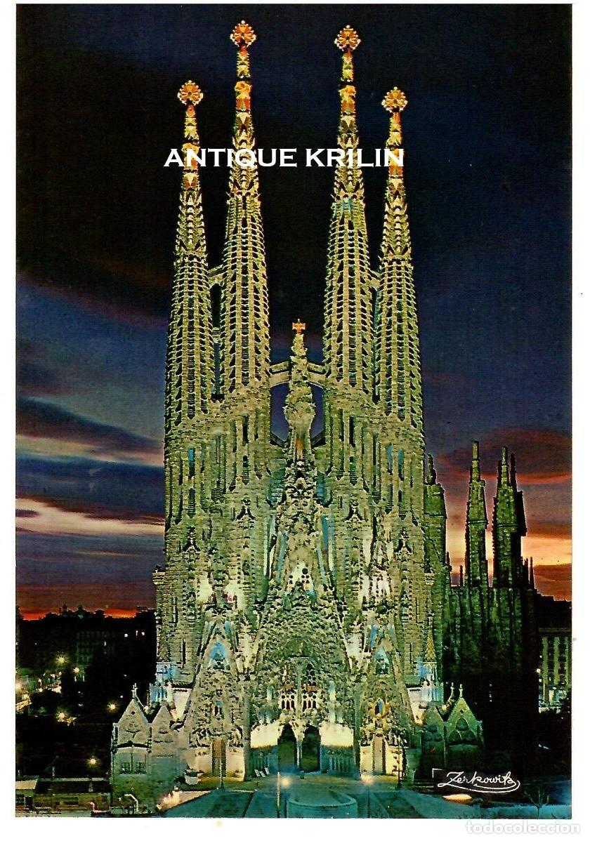 Postales: BARCELONA N&ordm; 2301 TEMPLO EXPIATORIO SAGRADA FAMILIA / FOTO ZERKOWITZ / SIN FRANQUEAR