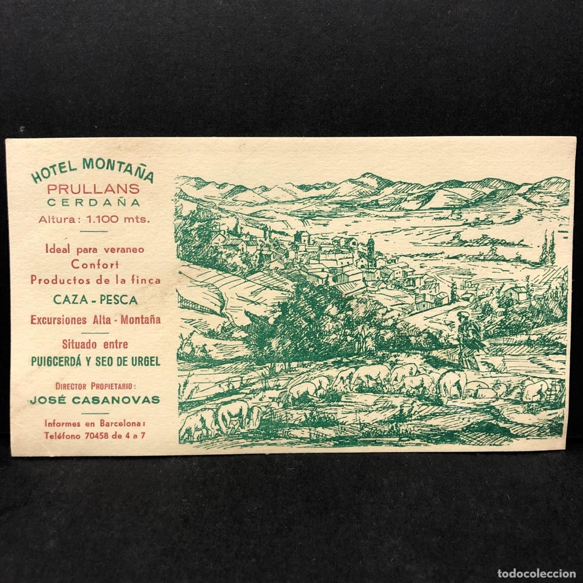 Postales: HOTEL MONTA&Ntilde;A PRULLANS - CERDA&Ntilde;A - PUIGCERD&Aacute;-SEO DE URGEL - JOS&Eacute; CASANOVAS - POSTAL / 5266