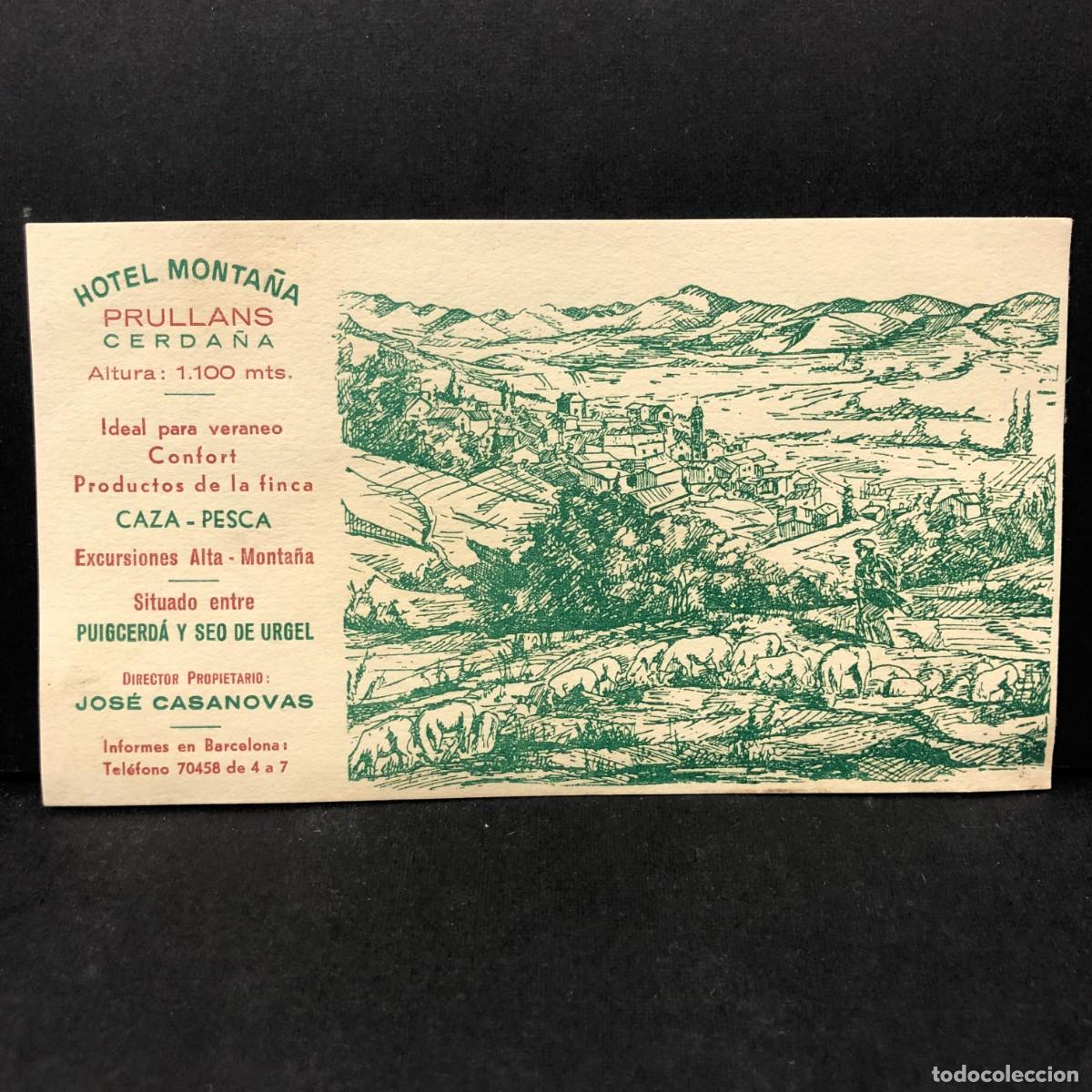 Postales: HOTEL MONTA&Ntilde;A PRULLANS - CERDA&Ntilde;A - PUIGCERD&Aacute;-SEO DE URGEL - JOS&Eacute; CASANOVAS - POSTAL / 5267