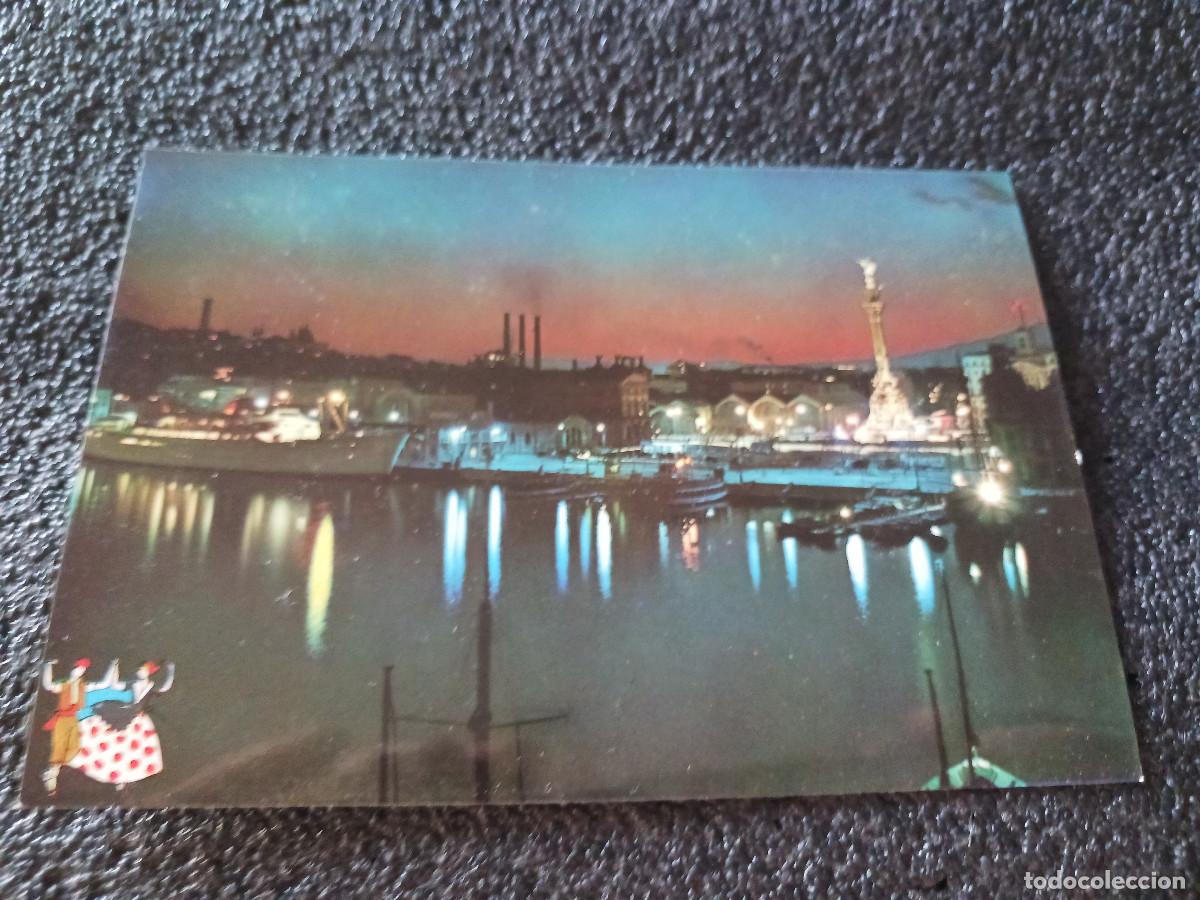 Postales: 227 barcelona, monumento a colon y puerto, ed. beascoa