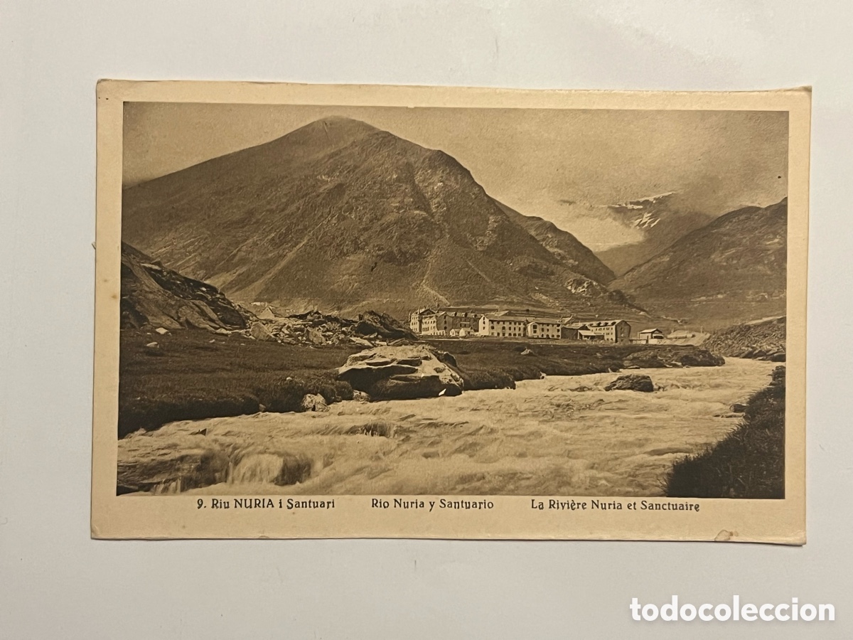Postales: NURIA (Girona) Postal No.9, RIO NURIA I SANTUARI.. L. ROISIN (h.1920?) S/C
