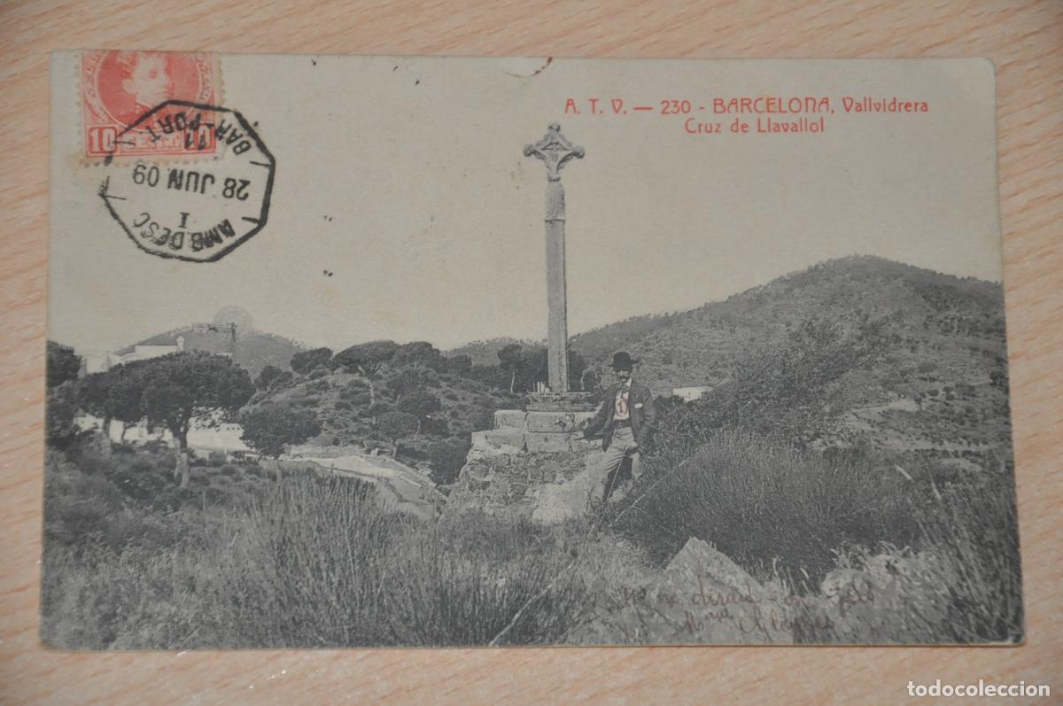 Postales: postal barcelona, vallvidrera, cruz de llavallol, atv 230