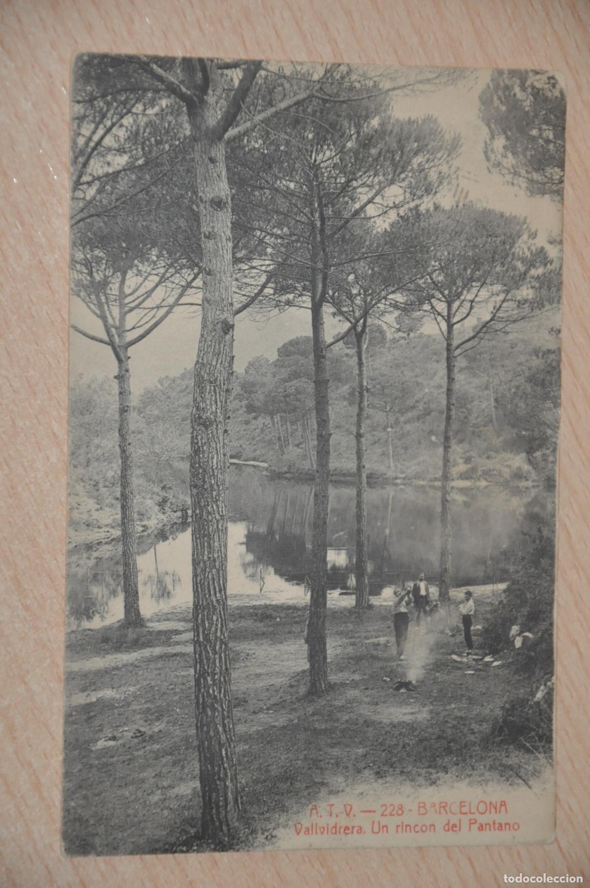 Postales: postal barcelona, vallvidrera, un rincon del pantano, atv 228