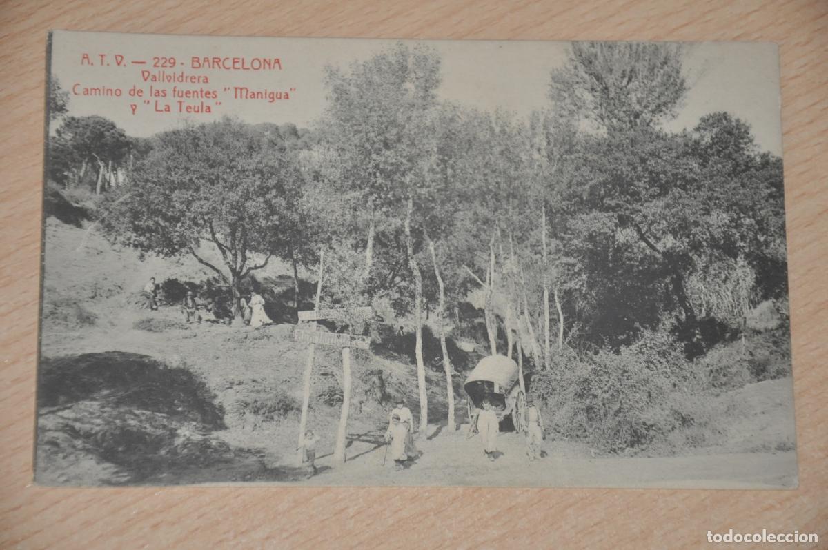 Postales: postal barcelona, vallvidrera, camino de las fuentes manigua y la teula, atv 229