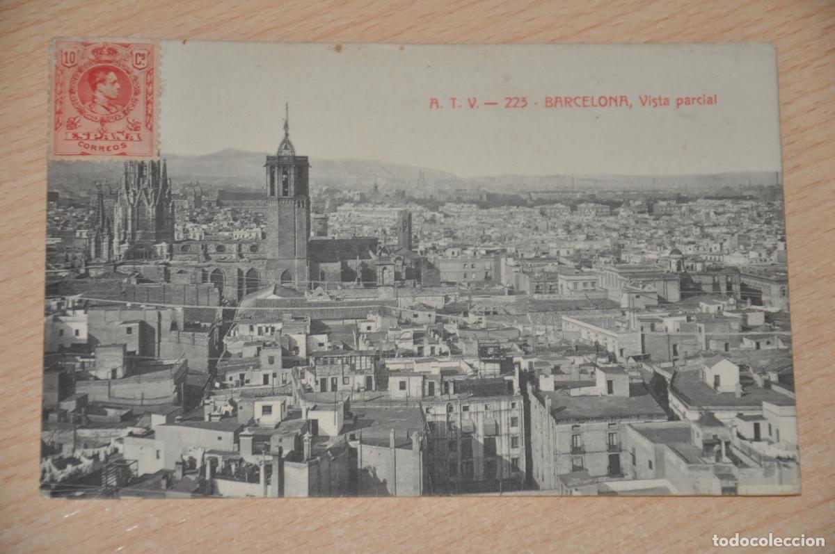 Postales: postal barcelona, vista parcial, atv 223