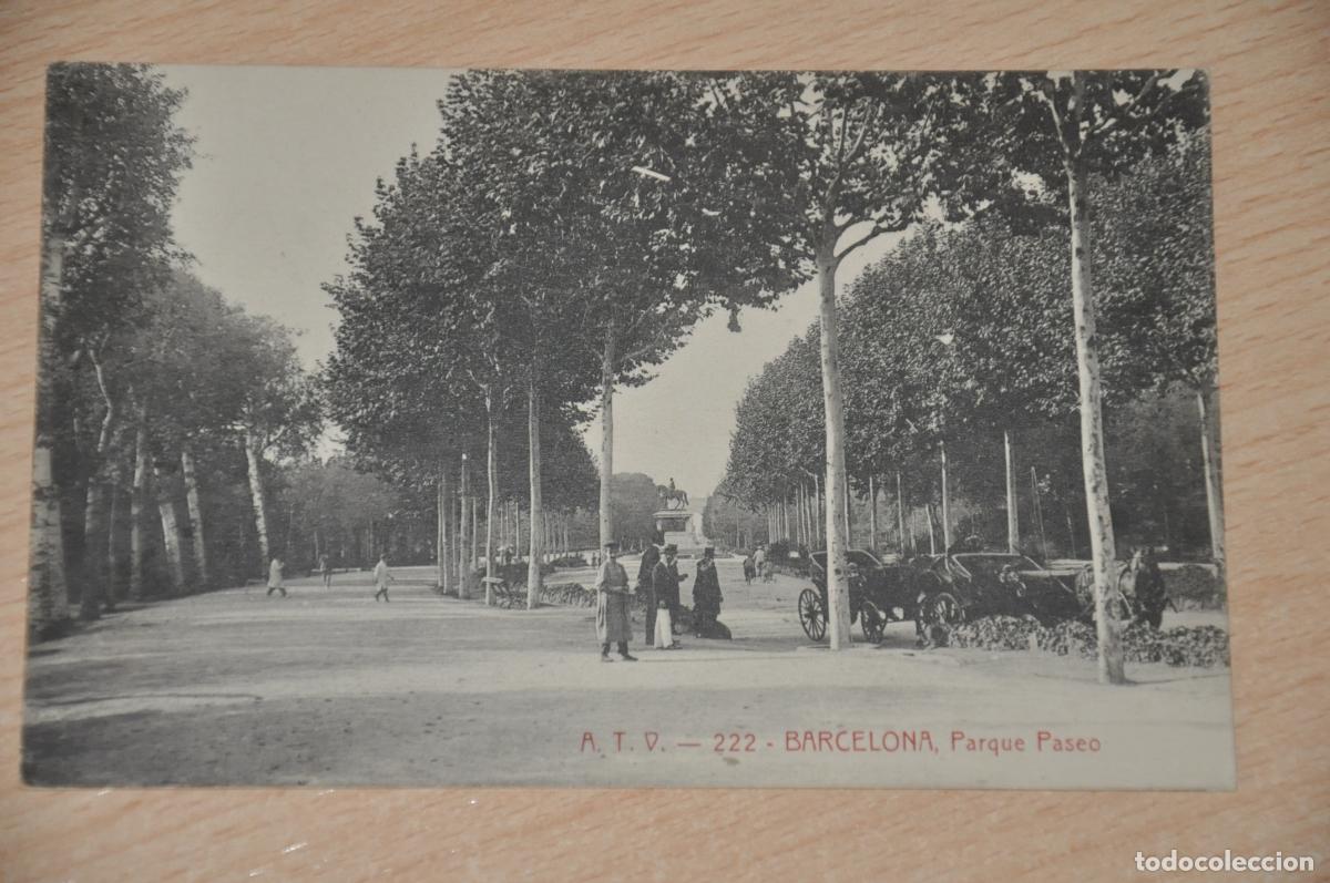Postales: postal barcelona, parque paseo, atv 222