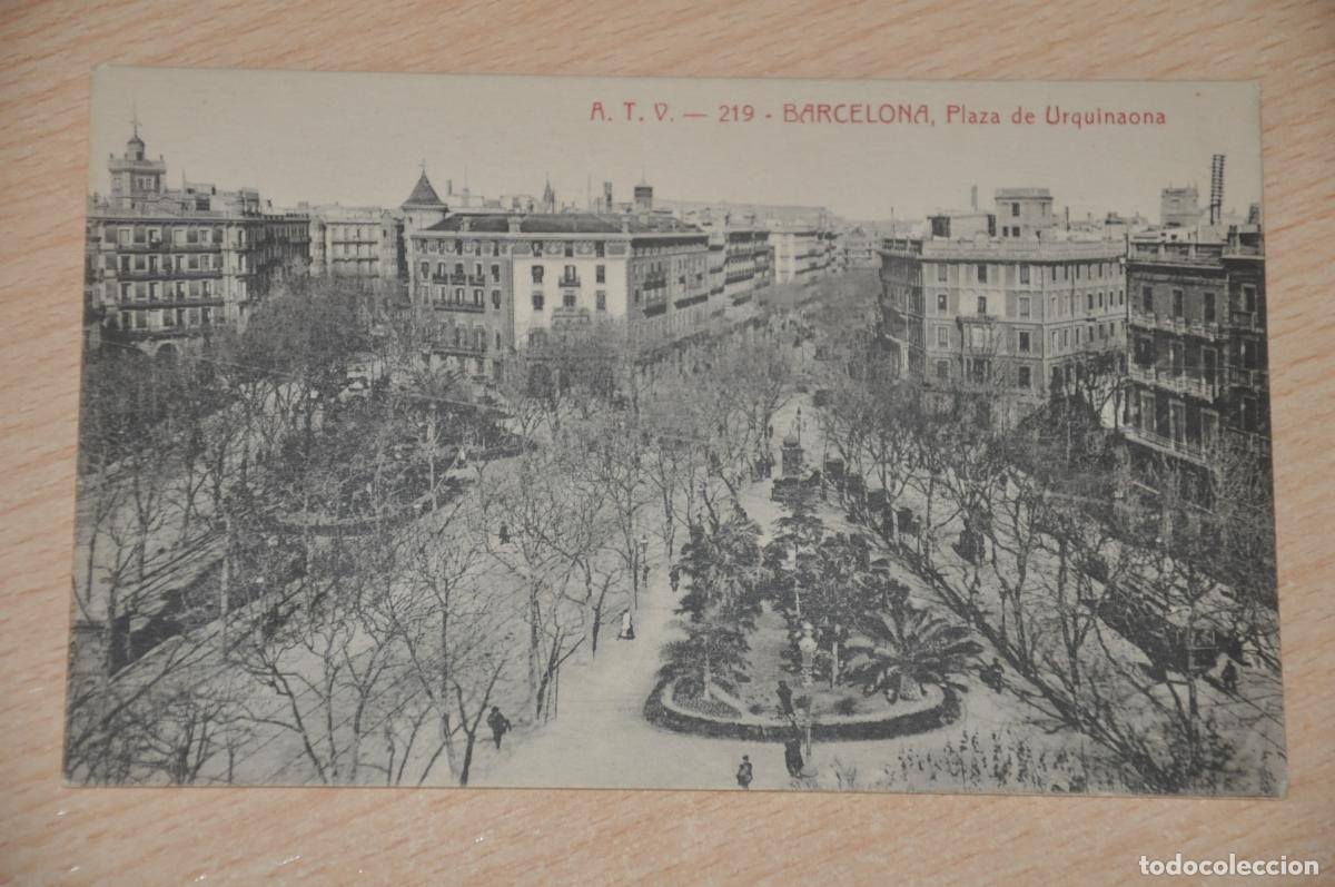 Postales: postal barcelona, plaza de urquinaona, atv 219