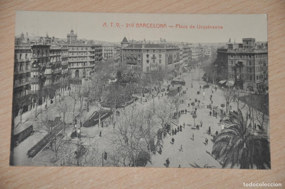 Postales: postal barcelona, plaza de urquinaona, atv 219