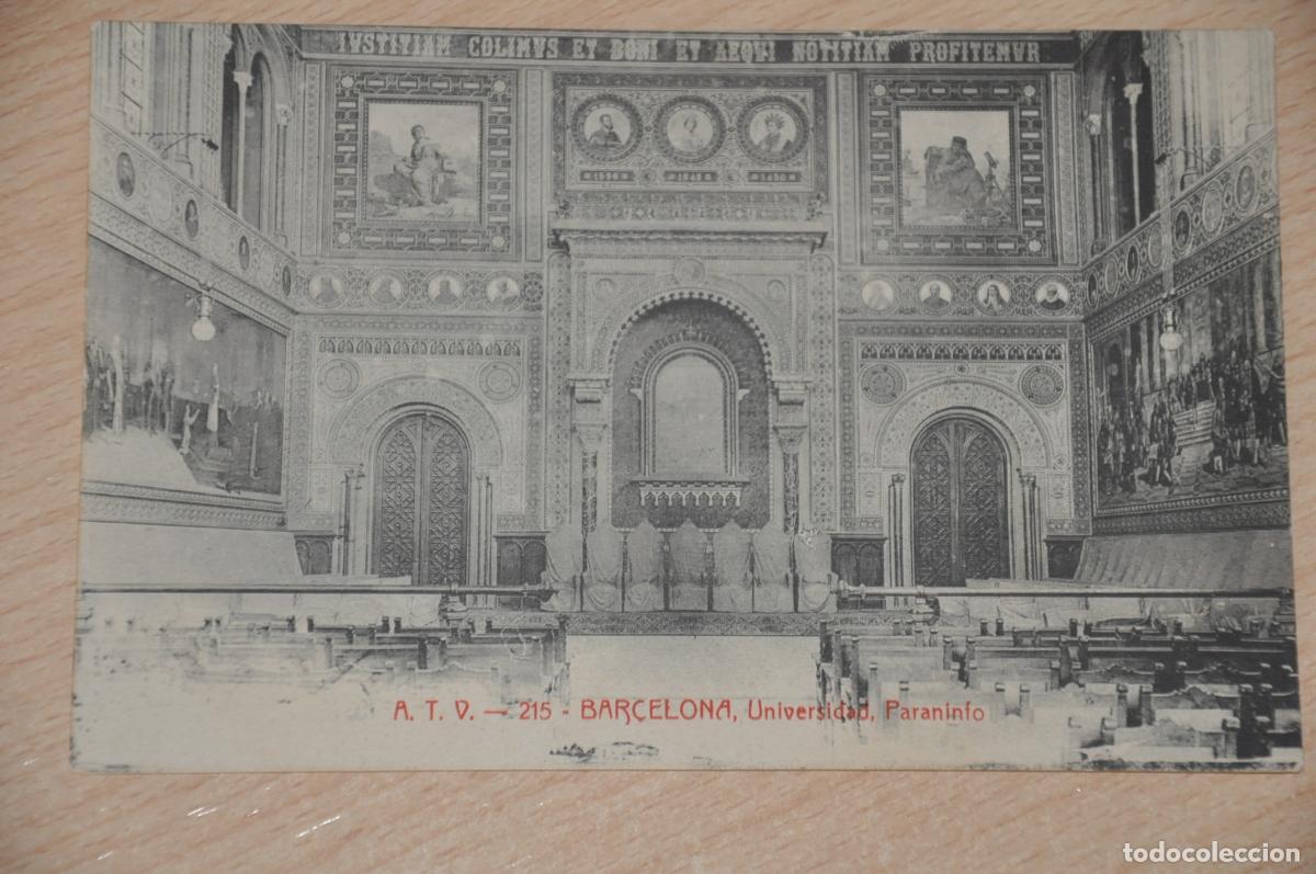 Postales: postal barcelona, universidad paraninfo, atv 215