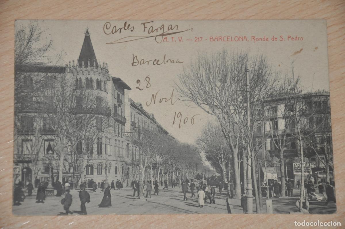 Postales: postal barcelona, ronda de s.pedro, atv 217