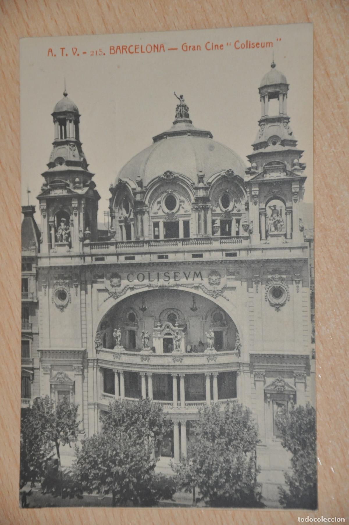 Postales: postal barcelona, gran cine coliseum, atv 215