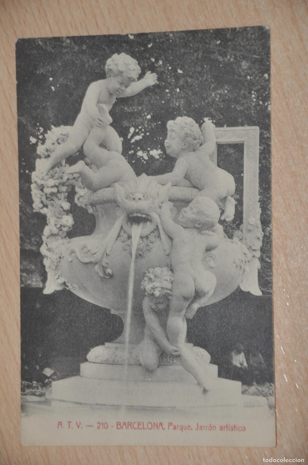 Postales: postal barcelona, parque jarron artistico, atv 210