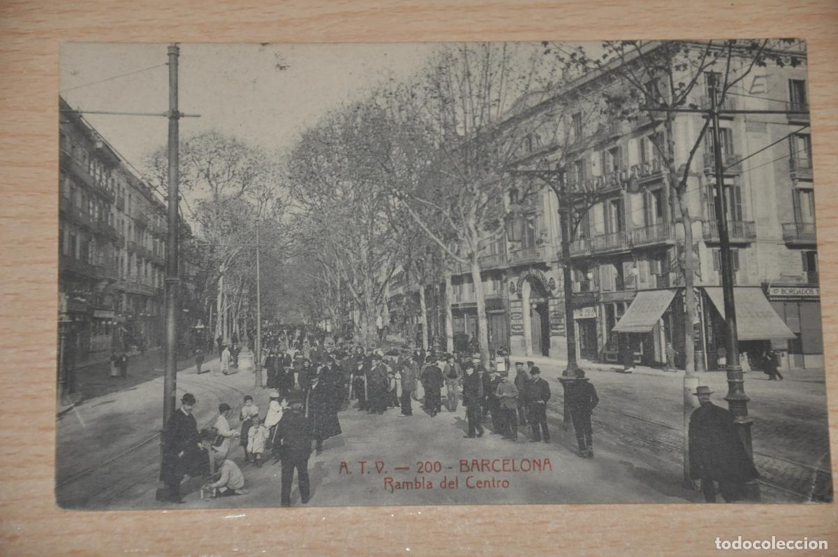 Cartoline: postal barcelona, rambla del centro, atv 200