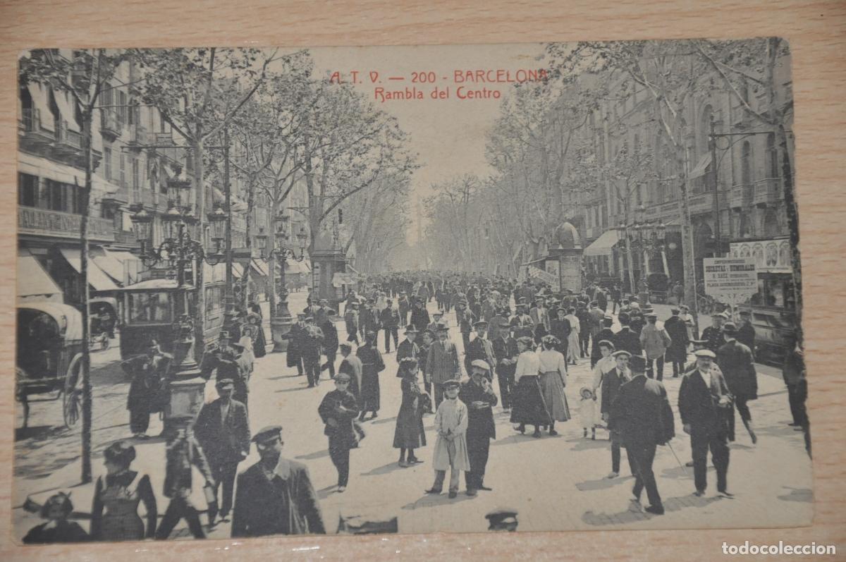 Cartoline: postal barcelona, rambla del centro, atv 200