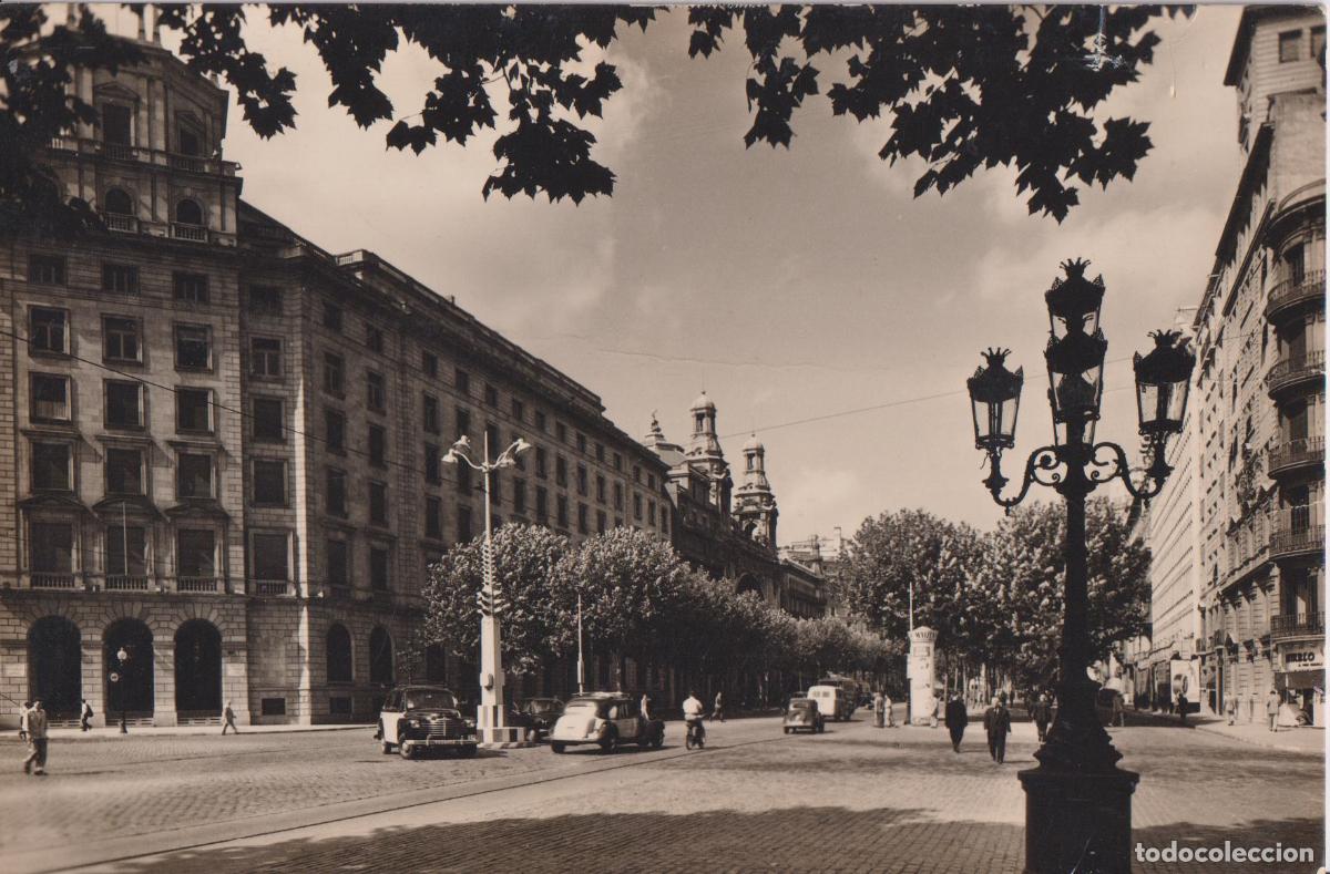 Postales: BARCELONA, DETALLE DE LA AVENIDA DE JOS&Eacute; ANTONIO &ndash; SOBERANAS &ndash; ESCRITA 1958