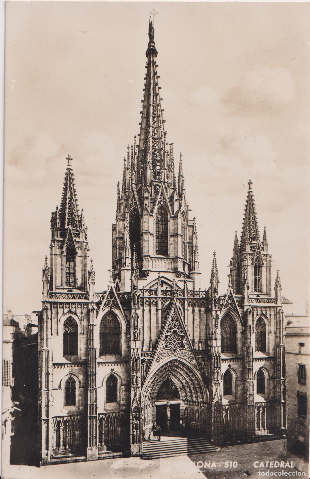 Postales: BARCELONA, CATEDRAL &ndash; TALLERES A.ZERKOWITZ &ndash; ESCRITA 1956
