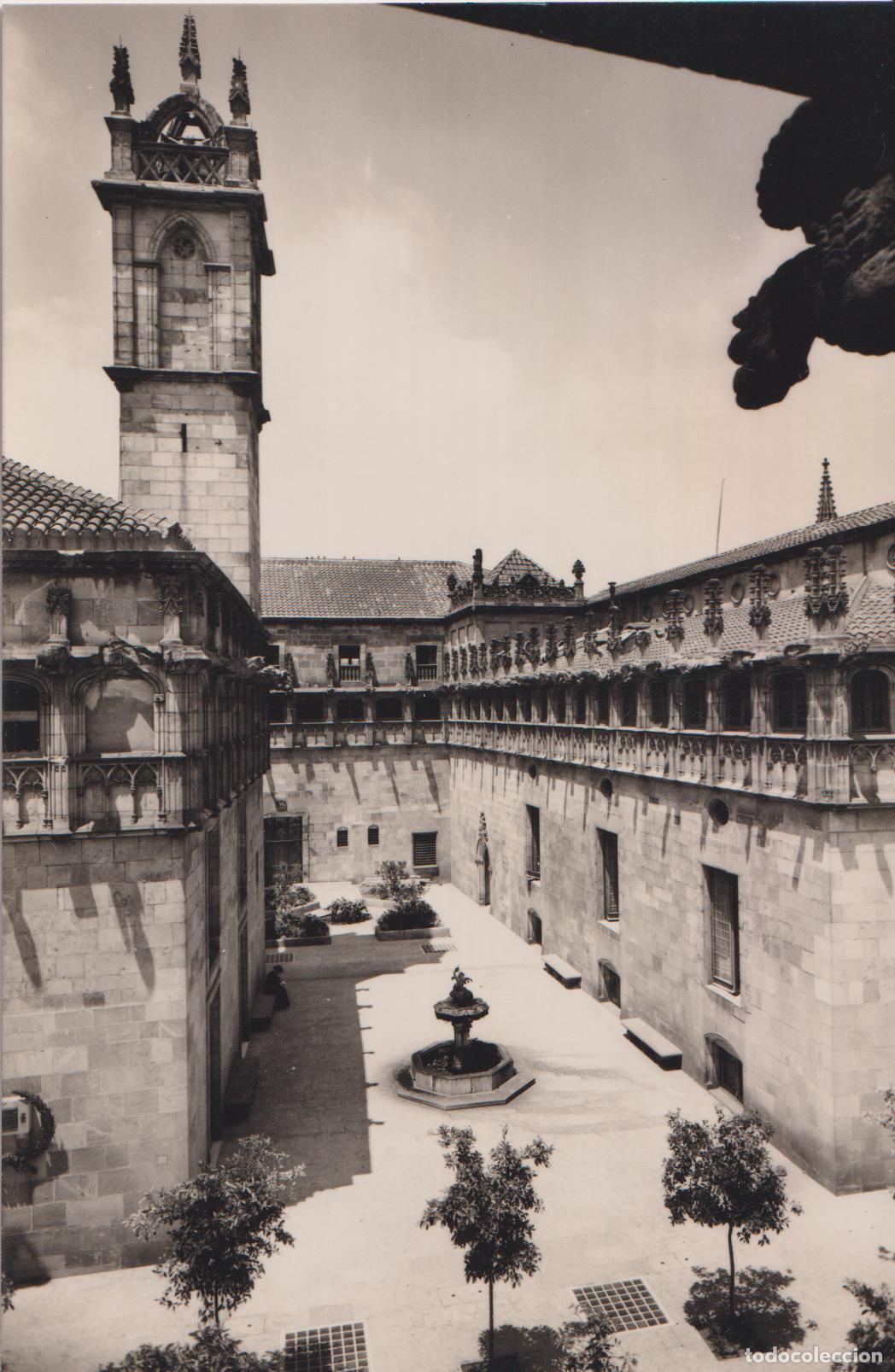 Postales: BARCELONA, PALACIO DE LA DIPUTACI&Oacute;N, PATIO DE LOS NARANJOS &ndash; SOBERANAS &ndash; CIRCULADA 1957