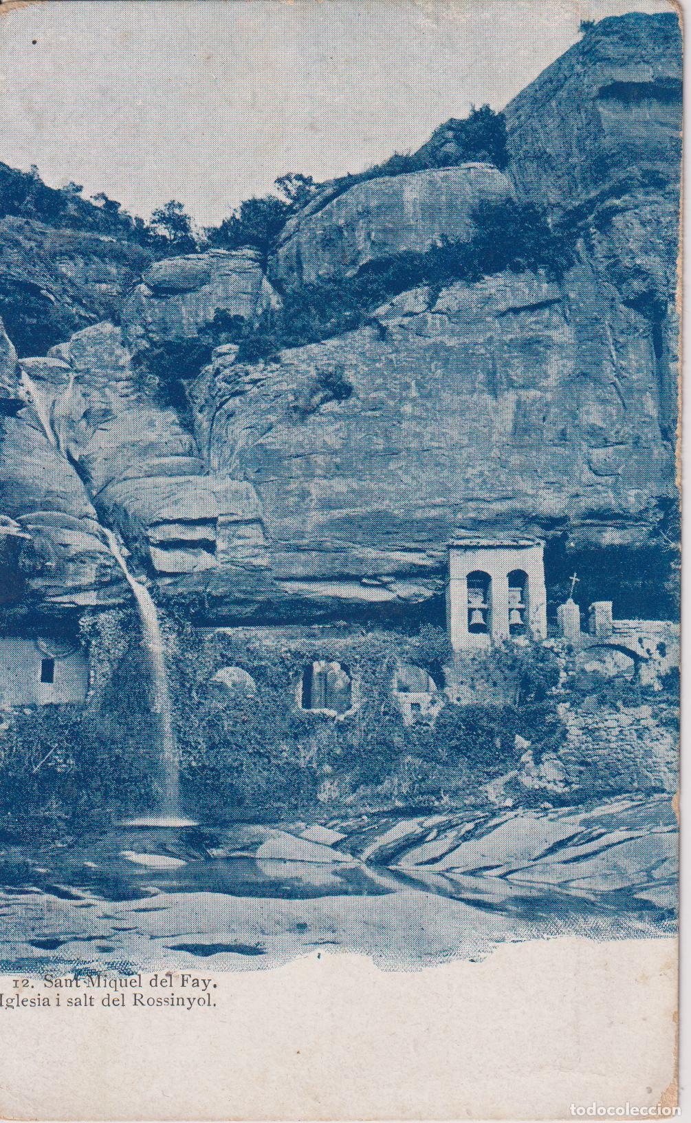 Postales: SANT MIQUEL DE FAI (BARCELONA) IGLESIA I SALT DEL ROSSINYOL &ndash; POSTALS T&C &ndash; S/C &ndash; SIN DIVIDIR
