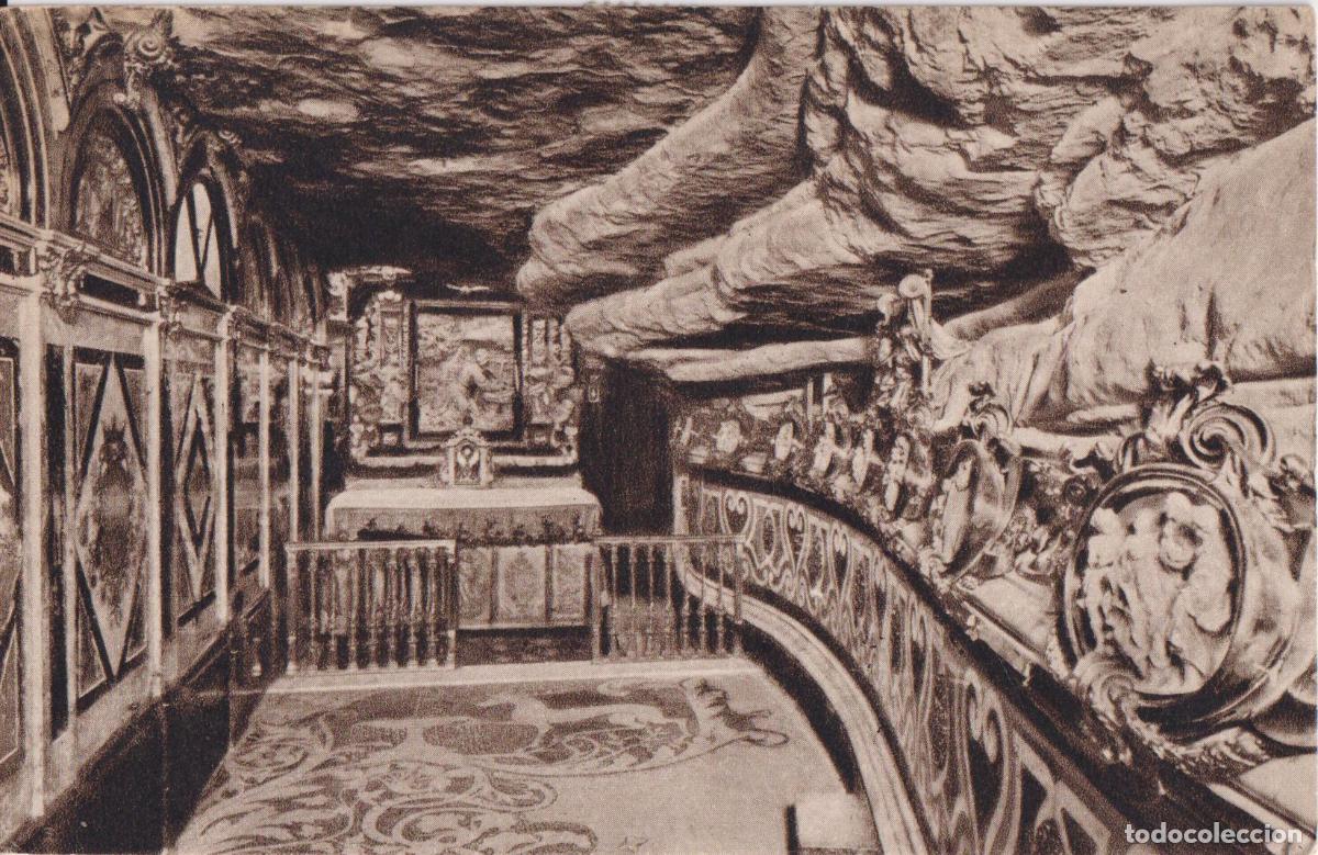 Postales: MANRESA, SANTA CUEVA, INTERIOR DE LA CUEVA &ndash; CIRCULADA