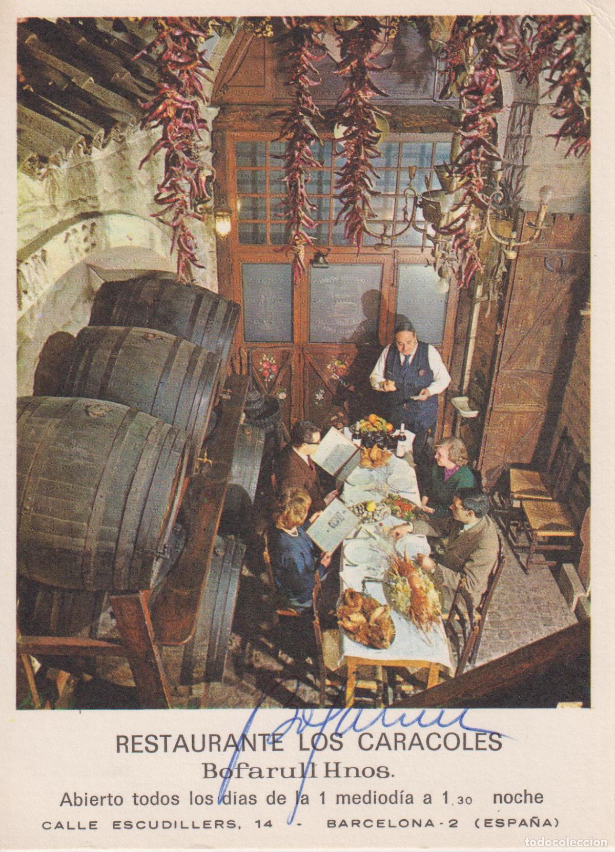 Postales: BARCELONA, RESTAURANTE LOS CARACOLES - BOFARULL HNOS. - S/C