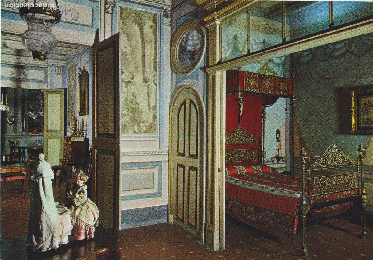 Postales: SITGES, CASA LLOPIS, SALA Y ALCOBAS ISABELINAS - ESCUDO DE ORO N&ordm;9 - S/C