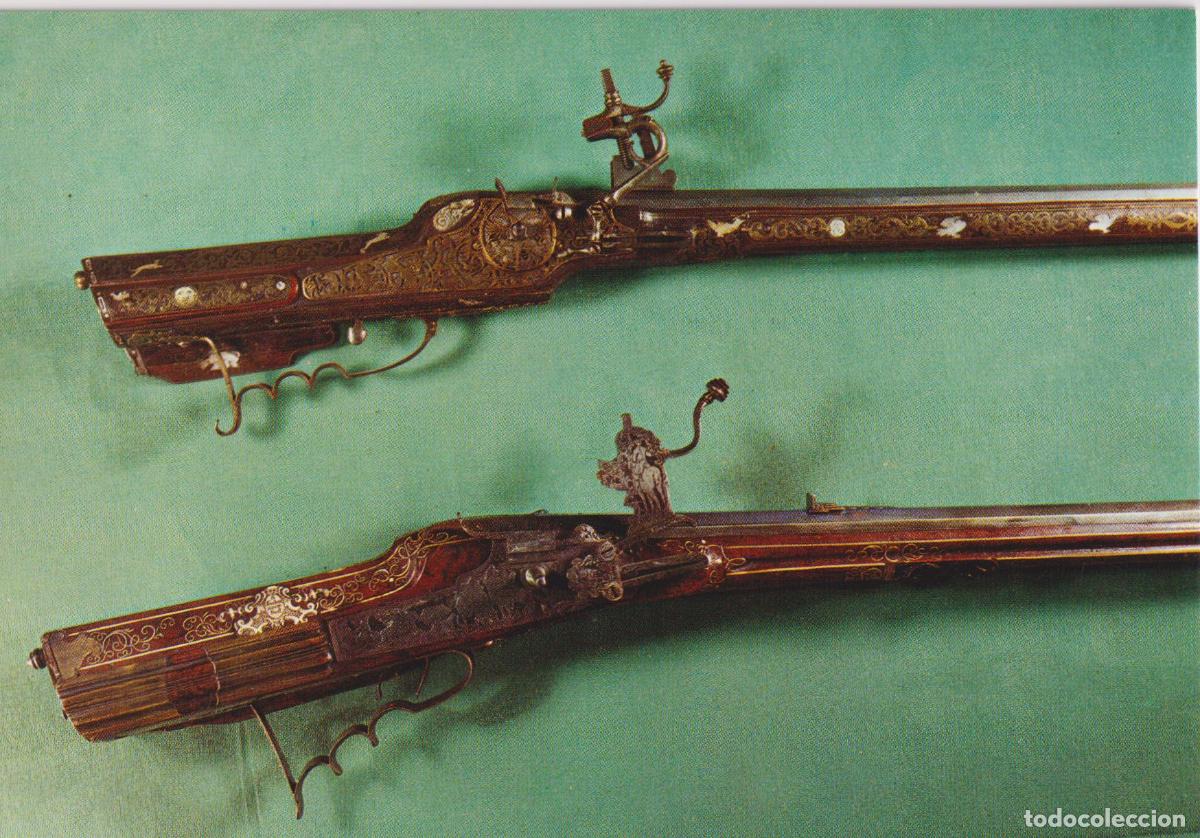 Postales: BARCELONA, MUSEO MILITAR DE MONTJUICH, LLAVES Y CULATAS ARCABUCES - ESCUDO DE ORO N&ordm;2 - S/C
