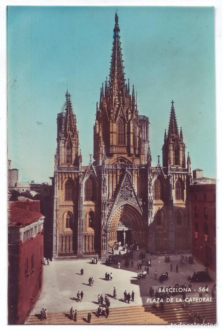 Postales: Barcelona: Plaza de la Catedral. Talleres A. Zerkowitz. No circulada (A&ntilde;os 50)