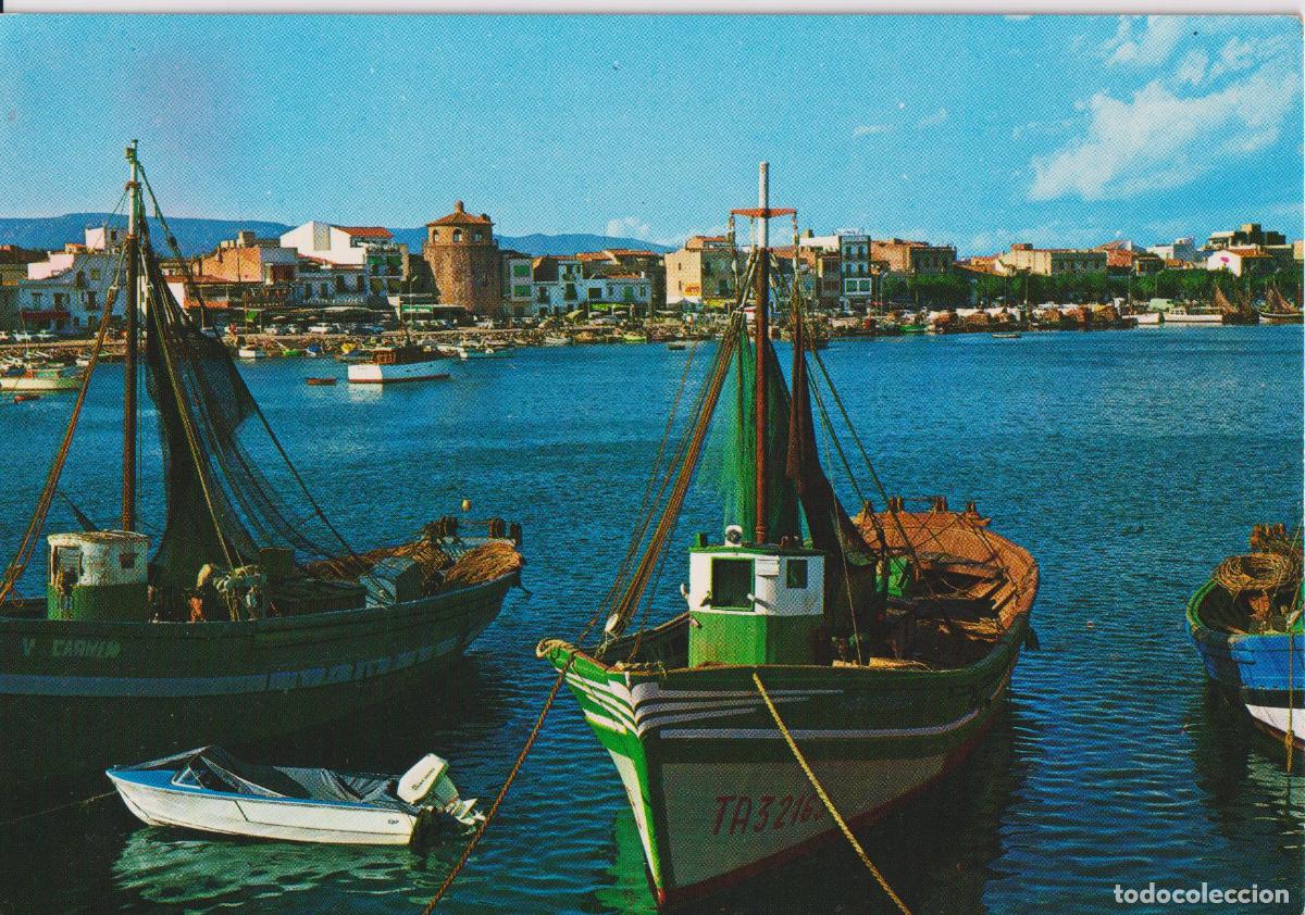 Postales: CAMBRILS (TARRAGONA) PUERTO Y VISTA PARCIAL &ndash; GARCIA GARRABELLA N&ordm;7 &ndash; CIRCULADA