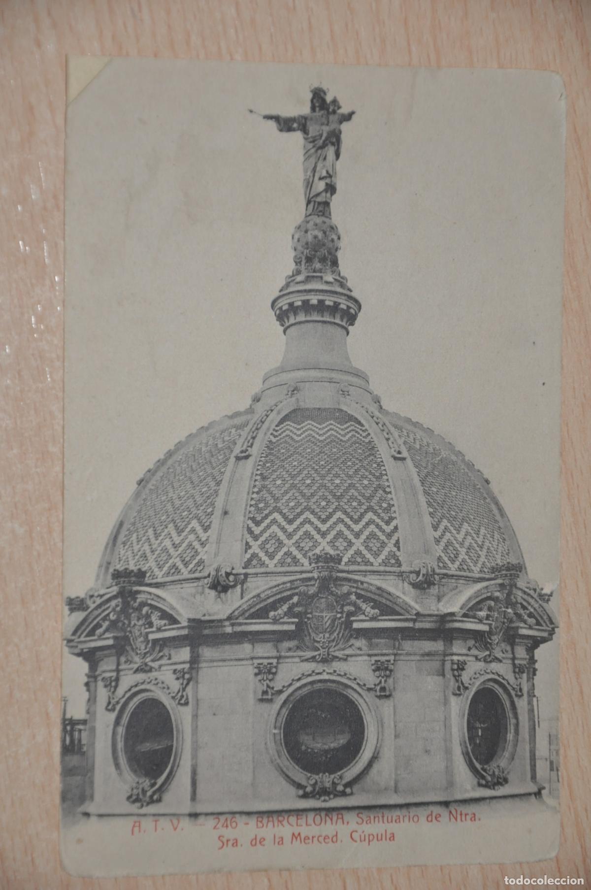 Postales: postal barcelona, santuario de ntra. sra. de la merced, cupula, atv 245