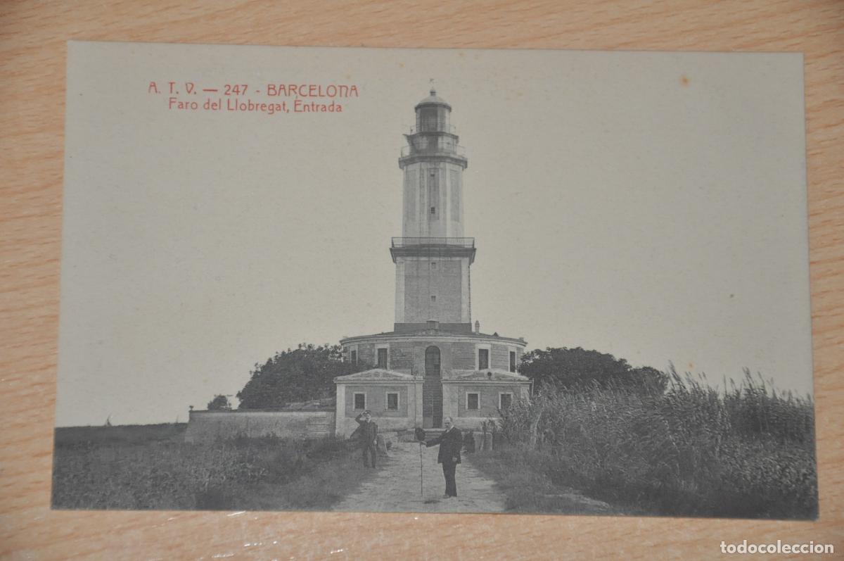 Postales: postal barcelona, faro del llobregat, entrada, atv 247