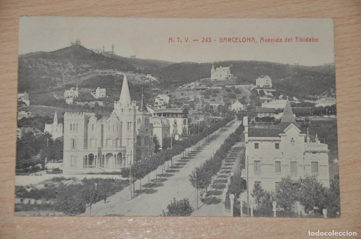 Postales: postal barcelona, avenida del tibidabo, atv 243