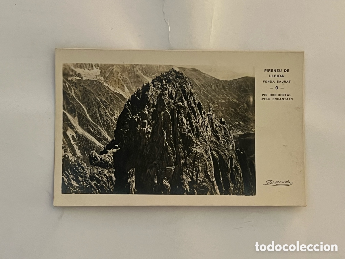 Postales: PIRINEO DE LERIDA. Postal No.9, Pic Occidental dels Encantats. ZERKOWITZ (h.1920?) S/C