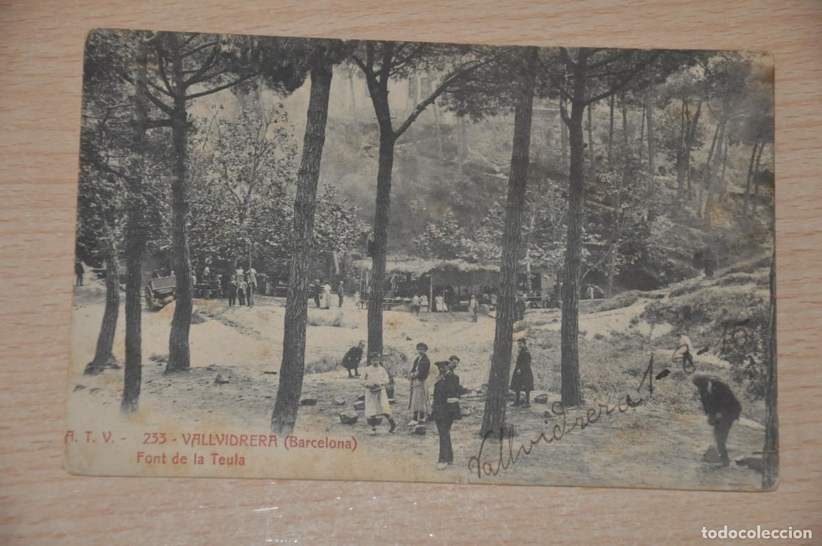 Postales: postal barcelona, vallvidrera, font de la teula, atv 233