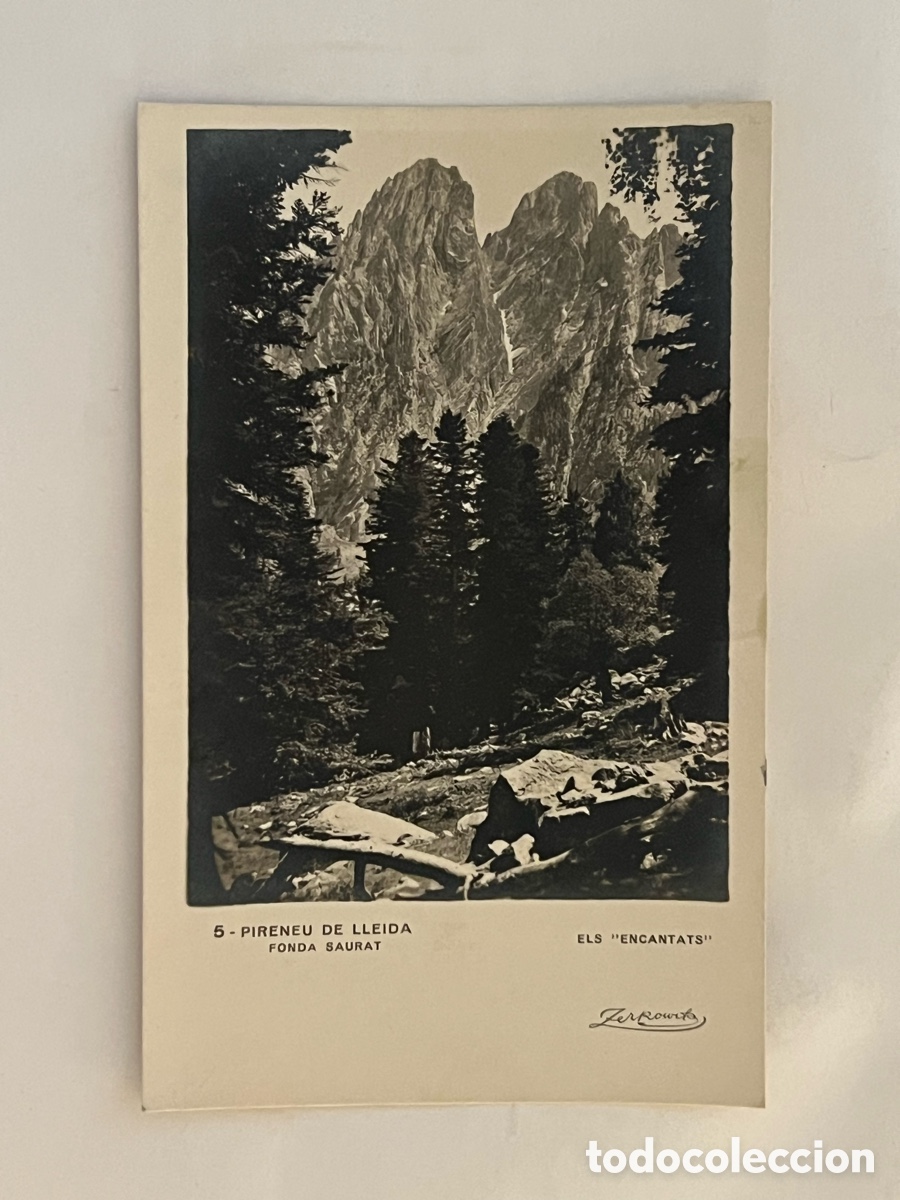 Postales: PIRINEU DE LLEIDA. FONDA SAURAT. Postal No.5, Els Encantats. Llac St. Maurici.. ZERKOWITZ